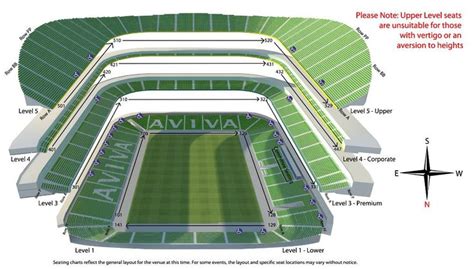 Aviva Stadium Dublin Map