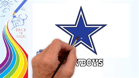 How to Draw -Drawing the dallas cowboys logo - coloring Pages for kids | Drawing logo Channel ...