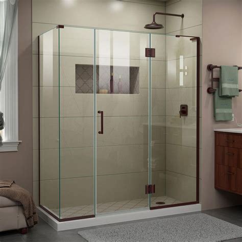 DreamLine Unidoor-X 64 in. W x 34-3/8 in. D x 72 in. H Frameless Hinged ...