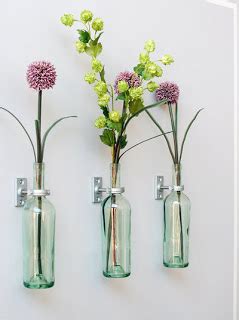 DIY Wall Mounted Wine Bottle Vases | Root Simple