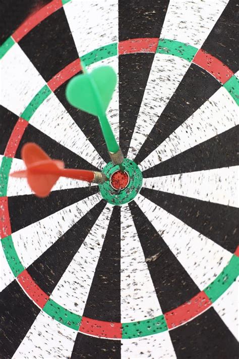 Darts Game with a Dart in the Target Center Stock Photo - Image of performance, dartboard: 123665006