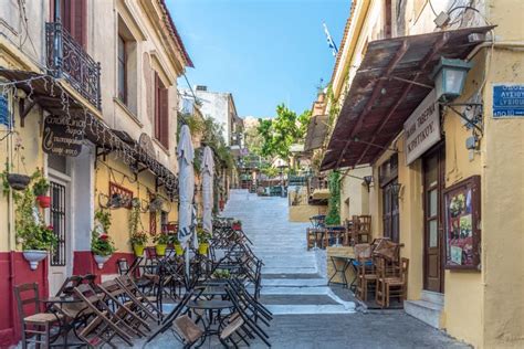 Plaka District in Athens, Greece Editorial Stock Photo - Image of greek ...