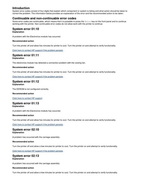 HP 500 Error Code | PDF | Troubleshooting | Printer (Computing)