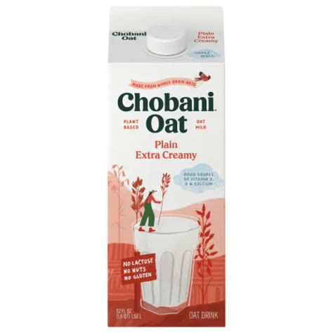 Chobani Extra Creamy Plain Oat Milk, 52oz (pack of 6) - Walmart.com