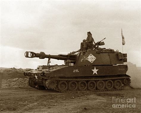 M109 Self-propelled 155mm Howitzer Vietnam 1968 Photograph by California Views Mr Pat Hathaway ...