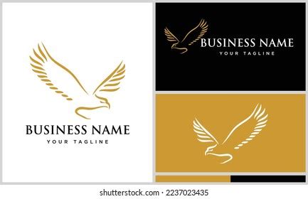 Line Art Eagle Logo Template Stock Vector (Royalty Free) 2237023435 ...