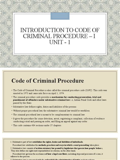 Unit 1 CRPC | PDF | Prosecutor | Police