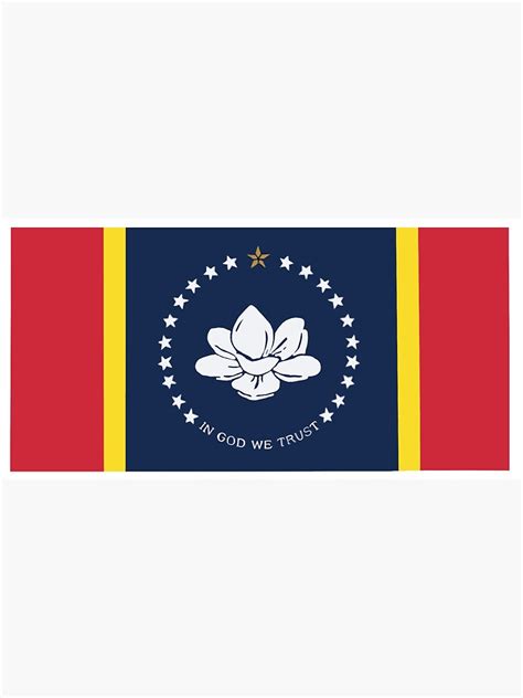 "Mississippi Magnolia Flag" Sticker for Sale by lizzielubeth | Redbubble