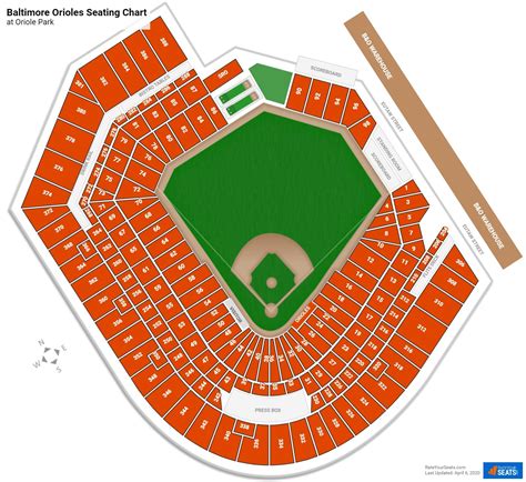 Oriole Park At Camden Yards Seating Map - California State Map