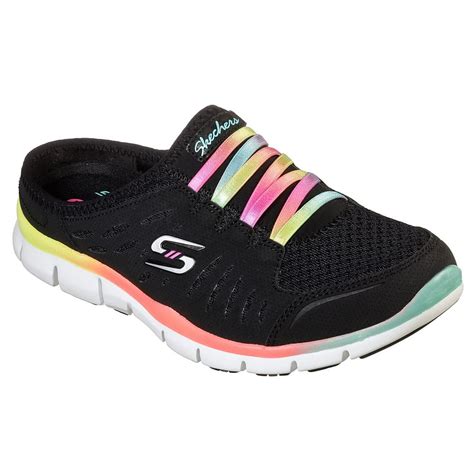 Skechers - Skechers Sport Women's No Limits Slip-On Mule Sneaker, Black Multi, 8.5 M US ...