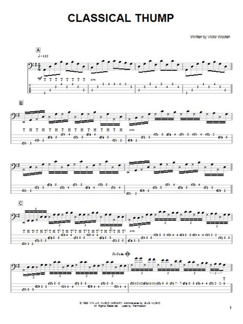 Classical Thump by Victor Wooten - Bass Tab - Guitar Instructor