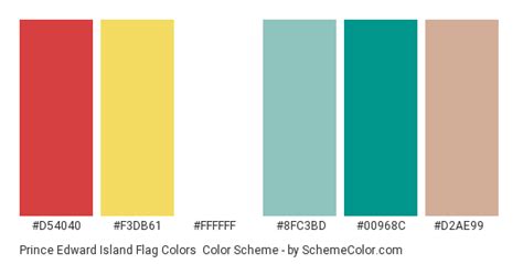 Prince Edward Island Flag Colors Color Scheme » Aqua » SchemeColor.com