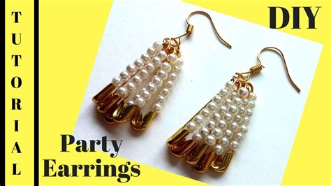 How to make earrings in 5 minutes. DIY party earrings. Earrings making tutorial - YouTube