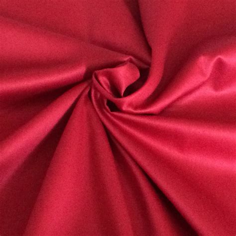 Plain cotton sateen fabric Cranberry Red 100% cotton 153 | Etsy ...