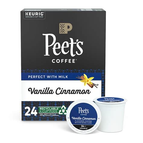 Peet's Coffee Flavored K-Cup Pods, Vanilla Cinnamon (24 Count) Single Serve Pods Compatible with ...