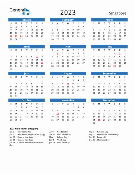 2023 Holidays Singapore – Get Calendar 2023 Update