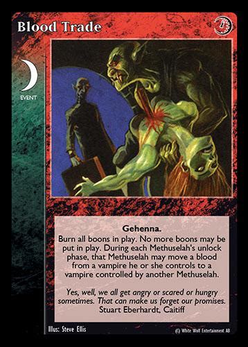 Card of the Day - Blood Trade : r/VTES