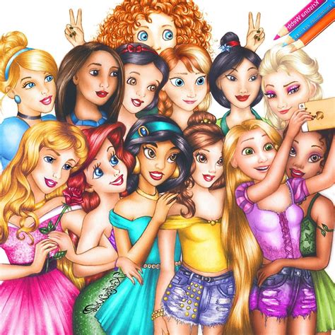 Drawing Disney Princess Tumblr Colour Me Creative | Disney ...