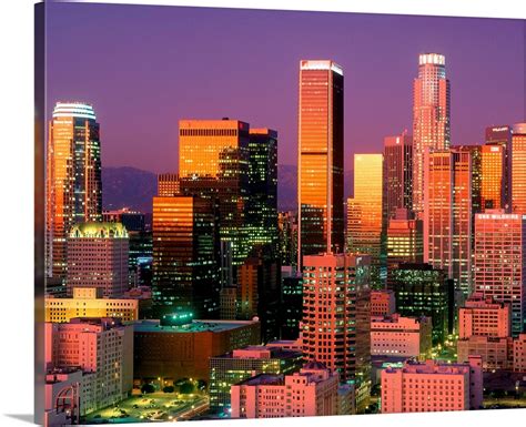 Los Angeles skyline at sunset Wall Art, Canvas Prints, Framed Prints, Wall Peels | Great Big Canvas