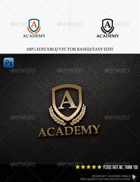 Academy Logo Template | Logo templates, Logo design, Travel logo