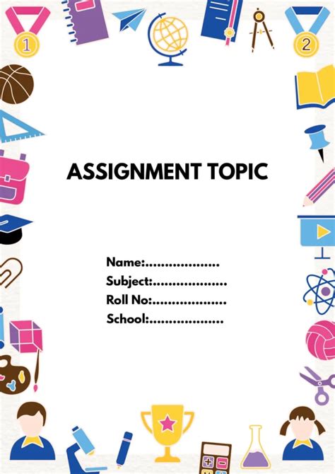 Free Front Page Designs For Assignment [Download MS Word Doc Templates]