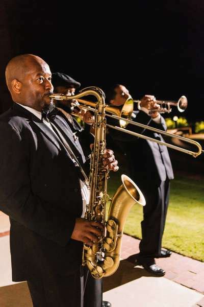 Jazz Band Playing at Southern Wedding