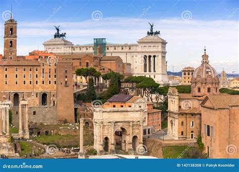 Architecture of the Roman Forum in Rome, Italy Stock Photo - Image of caesar, city: 142138308