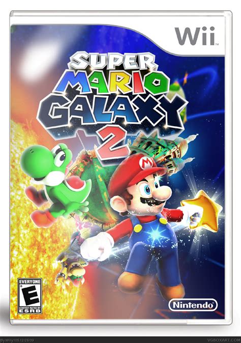 Viewing full size Super Mario Galaxy 2 box cover