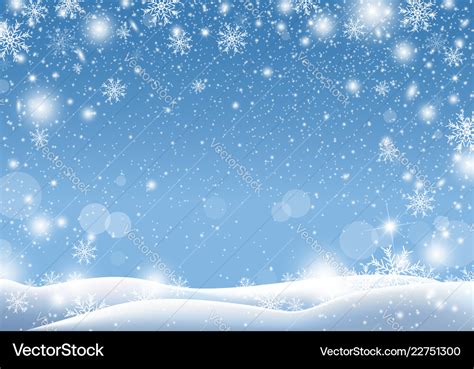 Christmas background design snow falling Vector Image