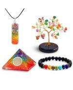 Buy Reikved Seven Chakra Healing Crystals Set Kit Crystal Tree Good ...