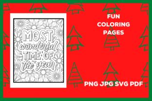 Christmas Quotes Coloring Pages Bundle Graphic by The DA Creative ...