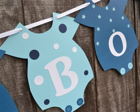 Blue Baby Shower Banner Baby Boy Banner Blue Onesie Banner | Etsy