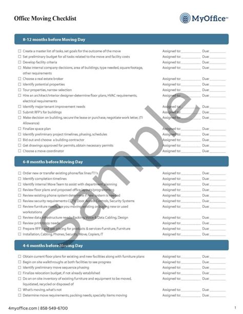 Office Relocation Checklist - Plan it Before Moving it - MyOffice