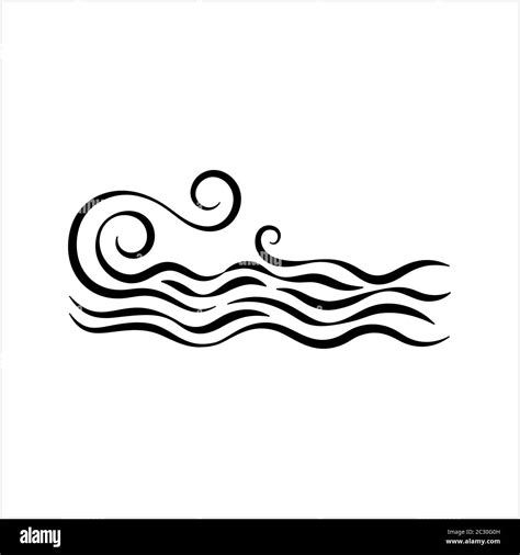 Water Wave Icon, Water Wave Sign Vector Art Illustration Stock Vector Image & Art - Alamy