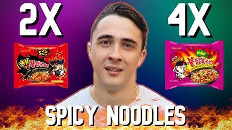 2X AND 4X SPICY NOODLE CHALLENGE | Beating the Heat Round 2 - YouTube