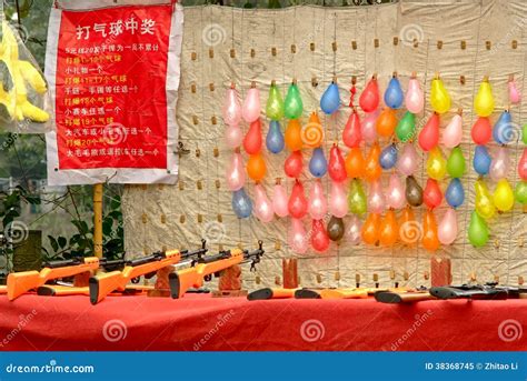 Yaan China-Balloon Shooting Game Use Air Gun Editorial Image - Image of ...