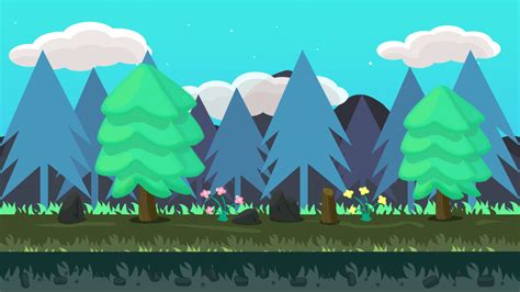 Forest 2D Game VECTOR BACKGROUND | GameDev Market