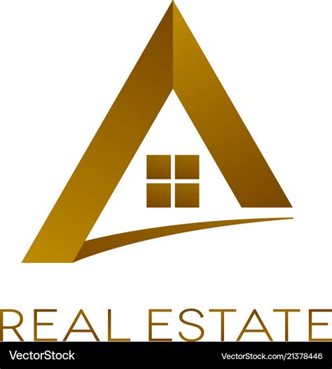 Real estate logo design isolated Royalty Free Vector Image