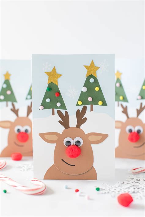 Reindeer DIY Christmas Cards - Made To Be A Momma