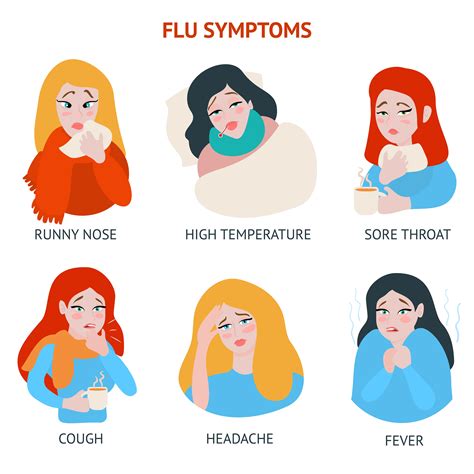 Set of flu and cold illustrations. 677368 Vector Art at Vecteezy