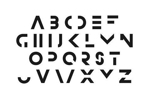 Minimalistic font - english alphabet