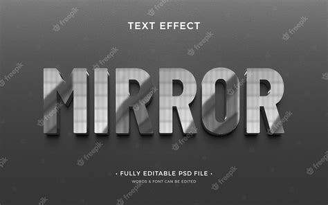 Premium PSD | Mirror text effect