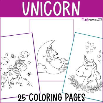 50% OFF First 48 HRS! Kids Unicorn Coloring Pages - Mindfulness Posters SEL