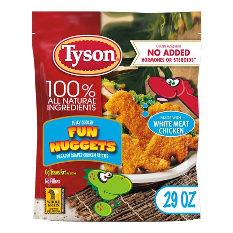 Tyson Fully Cooked Fun Chicken Nuggets, 1.81 lb Bag (Frozen) - Walmart.com