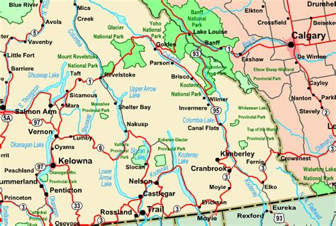 Regional Map of Kootenays