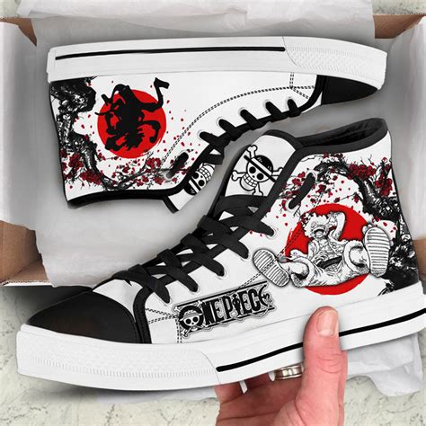 Luffy Awakening Gear 5 One Piece High Top Converse Shoes Custom Shoes ...