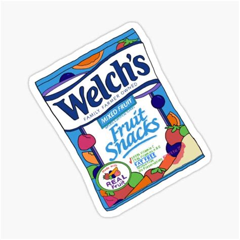 "Welch's Fruit Snacks" Sticker for Sale by gensketch | Redbubble