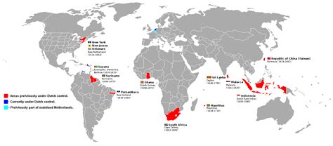 Map of the Verwantschapslanden, areas with Dutch influence or under ...