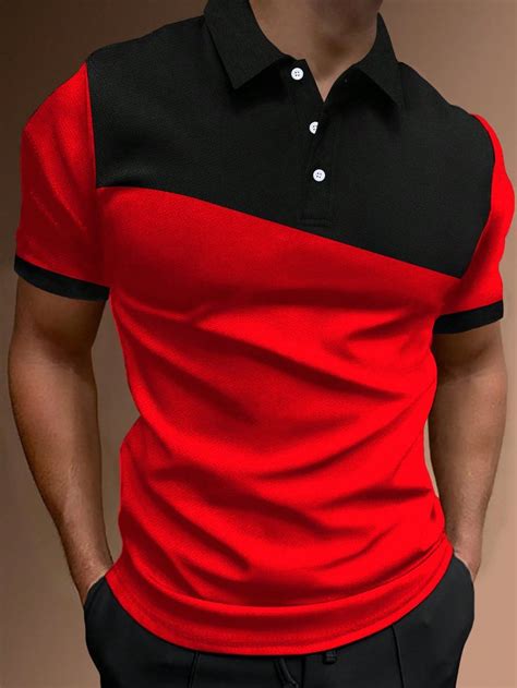 Men Two Tone Polo Shirt | Best polo shirts, Polo t shirt design, Polo shirt style