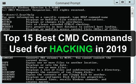 Best CMD command line interpreter Used for Hacking in 2022 in 2023 | Life hacks computer, Learn ...